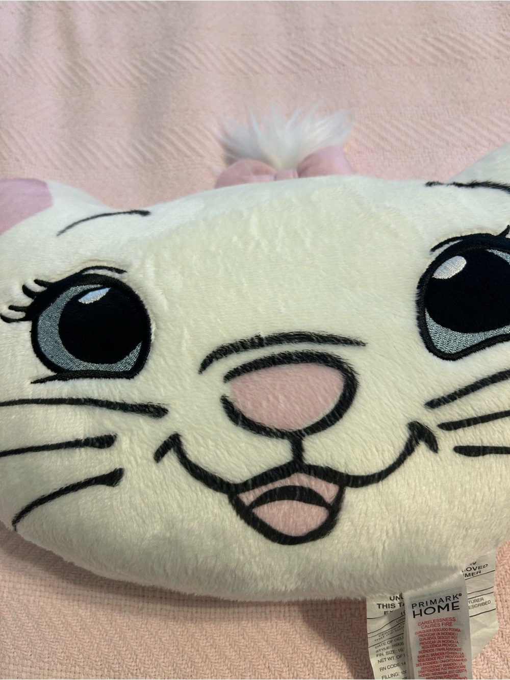 Primark Disney Marie Aristocats Cat Face Plush Pillow